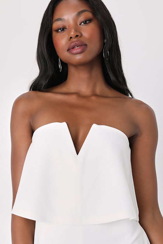Power of Love White Strapless Romper