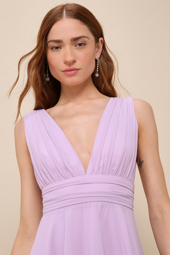 Amazing Evening Lavender Tiered Maxi Dress