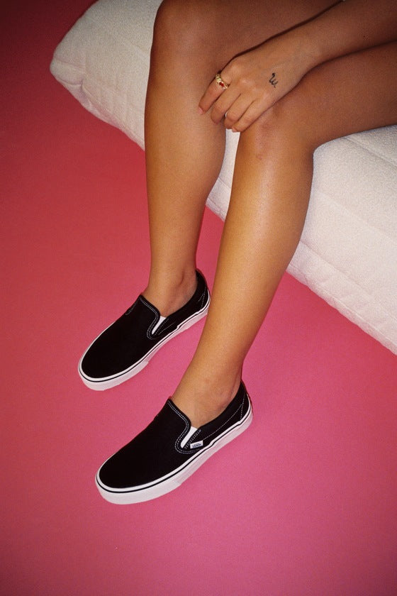 Classic Black Slip-On Sneakers