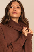 Amazing Memories Brown Turtleneck Sweater
