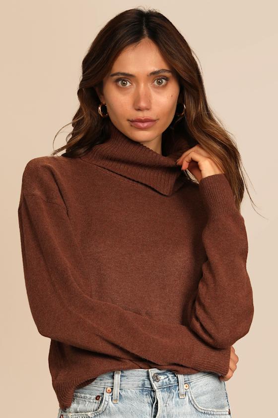 Amazing Memories Brown Turtleneck Sweater